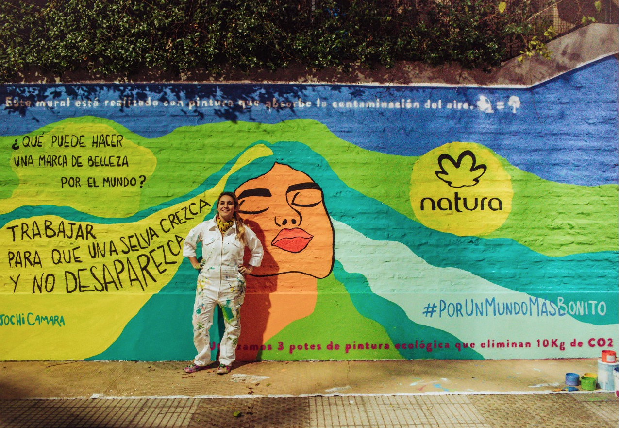 murales con pintura fotocatalítica, pintura que absorbe co2 murales urbanos bambu sustentable murales ecologicos NATURA ARGENTINA